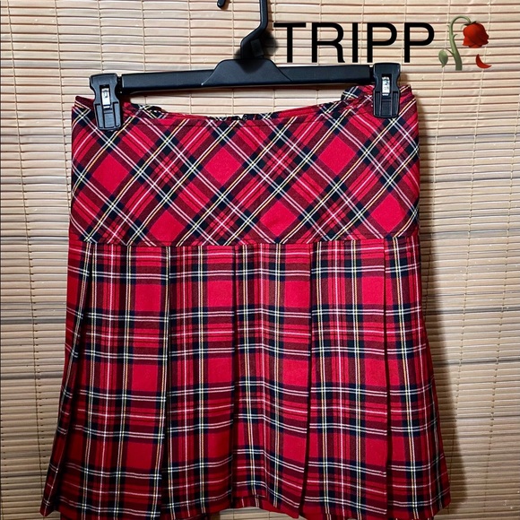 🥀🎄TRIPP NWT pleated plaid schoolgirl skirt, goth, emo 🖤, punk, plus size - Picture 2 of 16